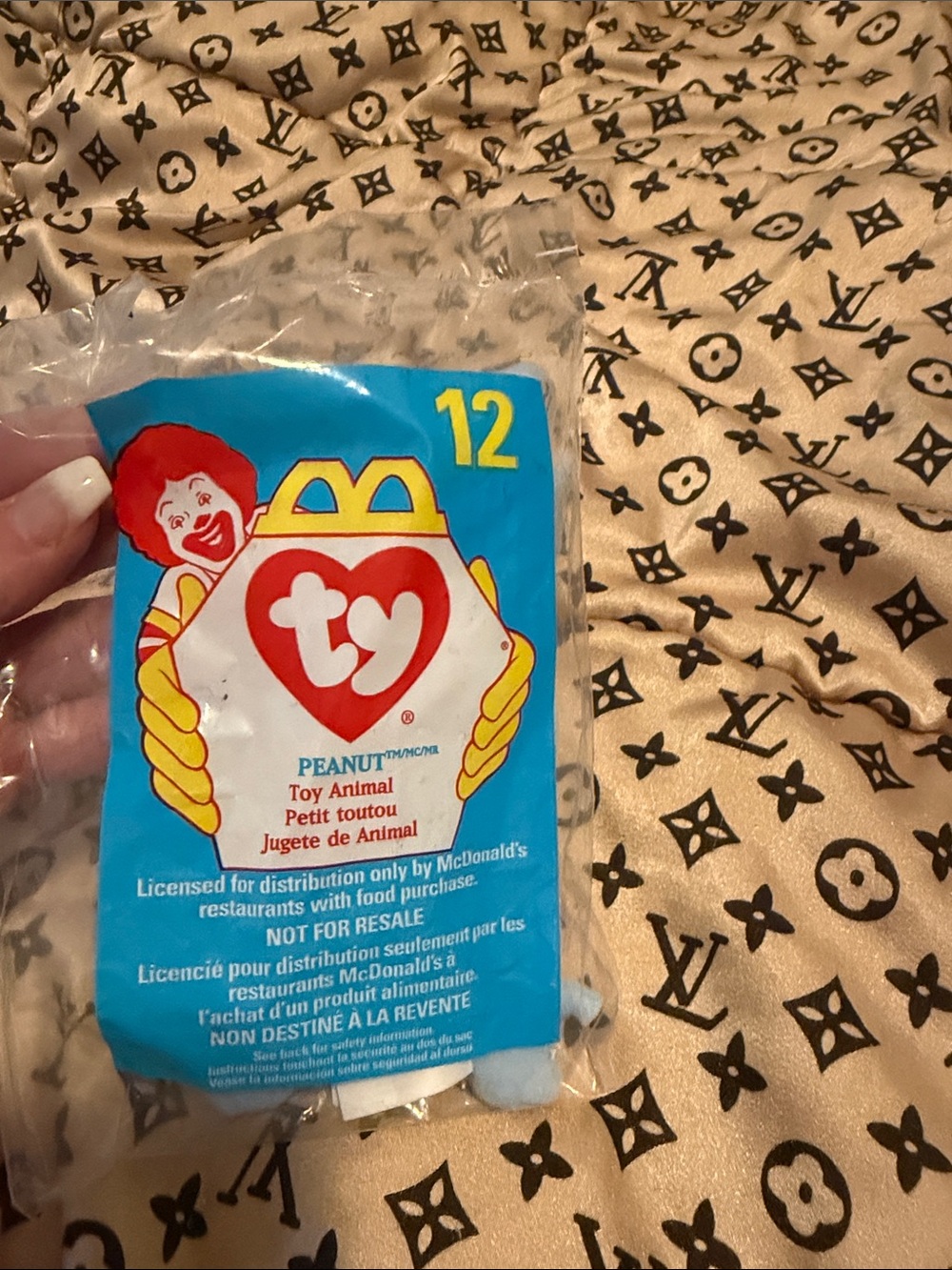 McDonald's TY Beanie Toy Animal (Blue Packaging) - Peanut Series
